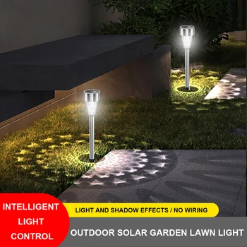 Наружный солнечный садовый светильник для газона IP44 Водонепроницаемый светодиодный ночник для ландшафтного освещения дорожки и двора