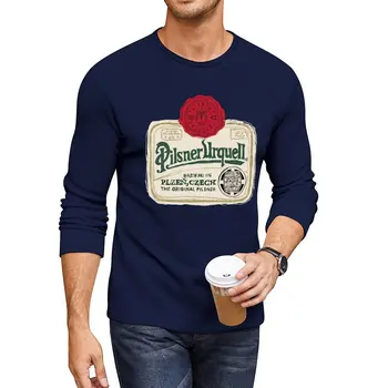 Новая длинная футболка Pilsner Urquell POP, спортивные рубашки, эстетичная одежда, винтажные футболки, мужские футболки большого и высокого роста