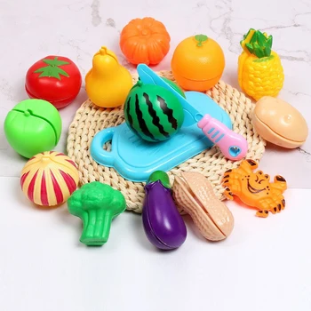 Новая креативная детская игрушка-симулятор кухни, классическая пластиковая игрушка для нарезки фруктов и овощей, обучающая игрушка Монтессори для детей в подарок