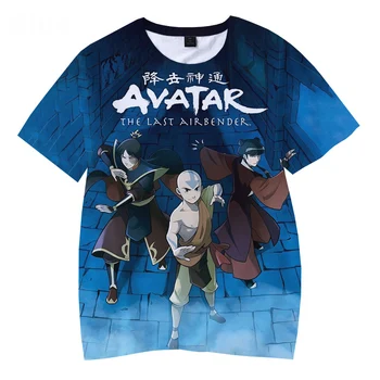Новая футболка Avatar The Last Airbender с Аниме 3D принтом, Уличная Одежда, Мужская Модная футболка Harajuku, Новая Детская Футболка Для мальчиков и девочек, Футболка с принтом