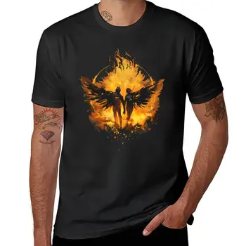 Новая футболка Burning Love, футболки оверсайз, однотонные футболки, мужские футболки в упаковке