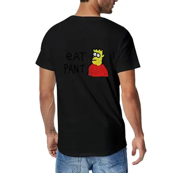 Новая футболка Eat Pant, черная футболка, быстросохнущая футболка, винтажная футболка, футболка оверсайз, мужская футболка