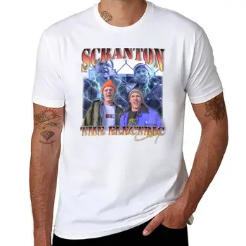 Новая футболка Straight Outta Scranton - Scranton Electric City Bootleg, забавная футболка, забавные футболки, тяжелые футболки для мужчин