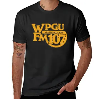 Новое прогрессивное рок-радио WPGU — Оригинальная футболка с повторным логотипом 1970-х, мужская милая одежда, футболка оверсайз, мужские футболки