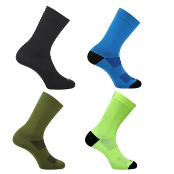 Новые Компрессионные Мужские Носки для бега, Высококачественные Женские Носки, Носки для велоспорта, Спортивные Баскетбольные Носки для пешего туризма, 7 Цветов