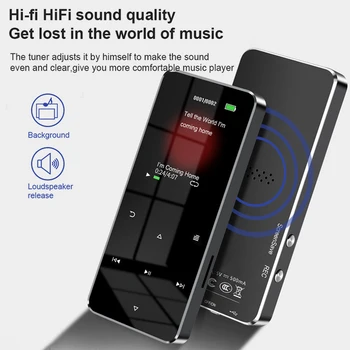 Новый 1,8-дюймовый Музыкальный плеер Mp3 Mp4 с металлическим касанием, совместимый с Bluetooth, 5,0 Fm-радио, Воспроизведение видео, 8/32 Гб Электронная книга, Hi-Fi Плеер, Walkman