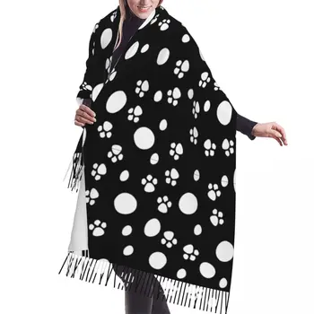 Осенне-зимние Теплые шарфы для собак и кошек, Модная шаль, шарфы с кисточками, обертывание шеи, повязка на голову, Хиджабы, Палантин