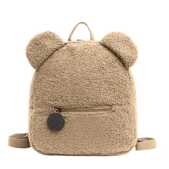 Осенне-зимний новый милый рюкзак с ушками медвежонка для девочек, сумка для родителей и детей, плюшевый рюкзак для женщин