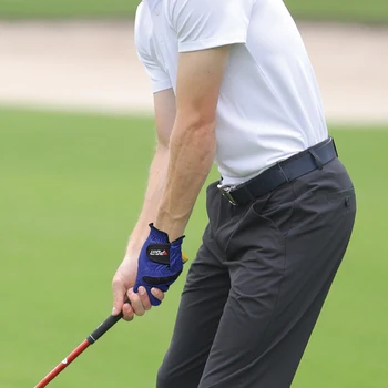Перчатки для гольфа, мужские перчатки для гольфа на правую руку, ткань из тонкого волокна, мягкие дышащие износостойкие нескользящие облегающие перчатки для гольфа, мужские