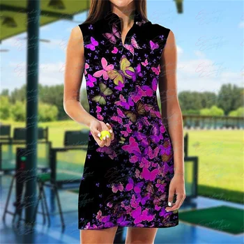 Платье для гольфа Женская летняя одежда Модная юбка для гольфа с высокой эластичностью, приталенная универсальная юбка, быстросохнущая женская одежда