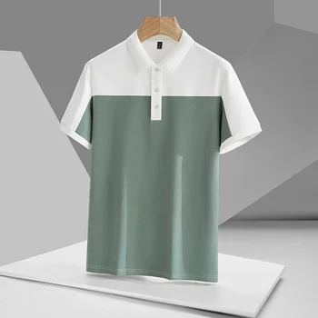 Повседневная летняя однотонная белая рубашка поло с коротким рукавом 2023, модная брендовая одежда для мужчин размера оверсайз 3XL