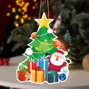Праздничная вывеска на шнурке, Праздничная вывеска на двери Санта-Клауса, Яркое праздничное украшение для удобного подвешивания Рождества для любимых