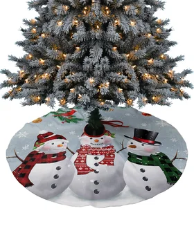 Рождественская елка, снеговик, Снежинка, юбка для рождественской елки, Рождественские украшения для дома, круглые юбки для Рождественской елки, базовый чехол