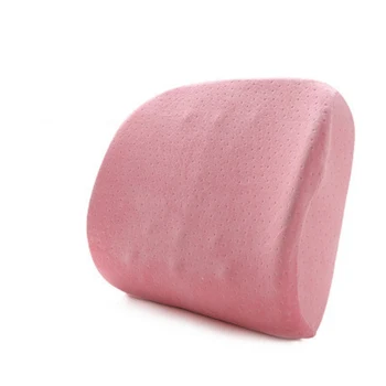 Розовые подушки для стульев для девочек, поясничная поддержка для офисного кресла, Массажная подушка для талии, подушка для спины с эффектом памяти, подушка для спинки автомобиля