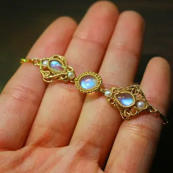 Роскошные браслеты с французским винтажным опалом для женщин Модные Новые браслеты из нержавеющей стали для девочек Ювелирные изделия Аксессуары Оптом