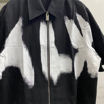 Рубашка Оверсайз ALYX Функциональная 1: 1 Лучшее качество 1017 Куртки с логотипом ALYX 9SM с Граффити для струйной печати