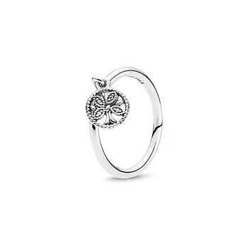 Семейное Древо Жизни, кольцо из стерлингового серебра 925 пробы, Винтажное женское украшение в стиле Пан, Трендовый подарок для юбилейной девушки 2022 года