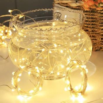 Сказочный свет, светодиодная подарочная коробка, светодиодная гирлянда 10 М, батарея/ USB, садовая лампа, гирлянда из медной проволоки, светильник для вечеринки, Рождественский Свадебный декор