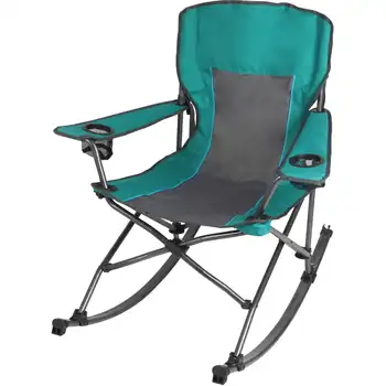 Складное комфортное походное кресло-качалка Ozark Trail, зеленое, вместимость 300 фунтов, для взрослых