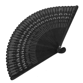 Складной веер Chinese Fans- Большой складной веер Rave, черный ручной веер для мужчин, танцующих на свадебном представлении
