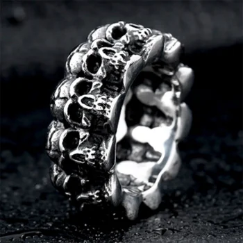 Совершенно новое властное кольцо с призраком в стиле панк, Ретро Дизайн, мужское кольцо с черепом, Готический тренд, Рок, аксессуары для вечеринок, Подарок Оптом
