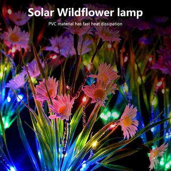 Солнечная лампа Little Wild Flower Garden Flower IP65 Водонепроницаемая светодиодная лампа Солнечная уличная садовая лампа для газона для украшения загородного дома