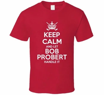Сохраняйте спокойствие и позвольте Бобу Проберту справиться с этим, Мужская футболка Chicago Hocke, Размер S - 3Xl, футболка высшего качества