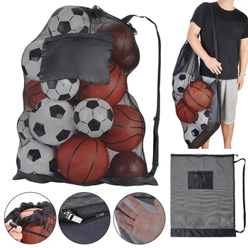 Спортивная сумка для улицы, сетчатые сумки для хранения в бассейне, футбольная баскетбольная сетка, игрушки, поплавки, мячи, органайзер, спортивная сумка
