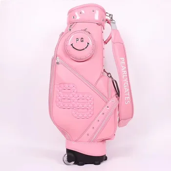 Сумка для гольфа Женская сумка для тележки на колесиках Smile Розовая Стандартная сумка для мяча для гольфа