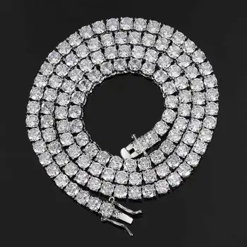 Теннисное ожерелье в стиле хип-хоп, инкрустированное медью и цирконием, индивидуальное мужское ожерелье