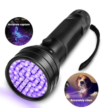 Ультрафиолетовый фонарик из алюминиевого сплава Uv 51 светодиод Blacklight Детектор Обнаружения Мочи домашних животных Лампа для домашнего Фонарика Scorpion