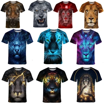 Уникальный дизайн футболки Lion 3d доступен в различных стилях