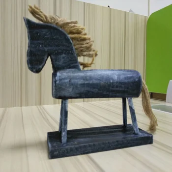 Фигурка Деревянной Лошади, Украшающая Стол, Подставка для хранения Драгоценностей, Столешница Trojan