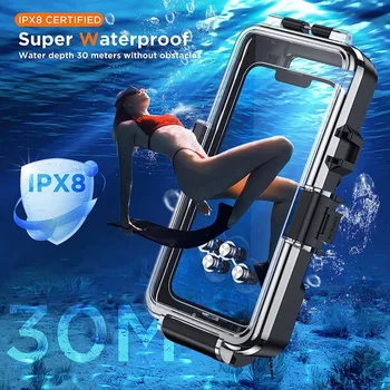 Чехол для телефона для дайвинга, чехол для телефона для подводной фото-видеосъемки, водонепроницаемый чехол 98FT /30M для Iphone 14/13 серии Pro Max