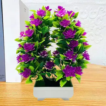 Шикарное искусственное растение в горшке, яркое, легко моющееся, 5 цветов, за которыми легко ухаживать, искусственные цветы Бонсай