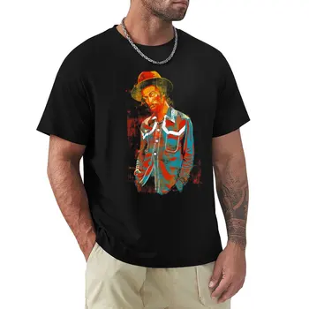 Ямайская ковбойская футболка, топы больших размеров, футболка, короткие мужские футболки с длинным рукавом