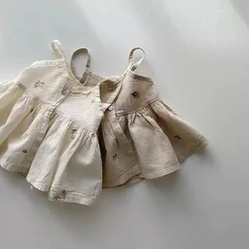 Хлопковое платье с вышивкой для младенцев